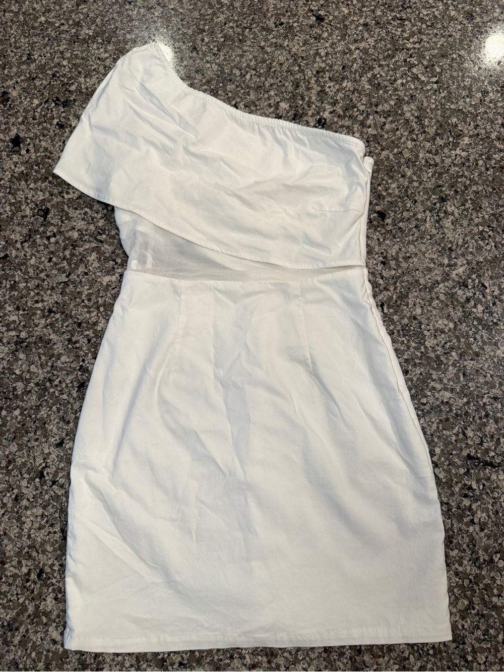 superdown White One-Shoulder Mini Dress